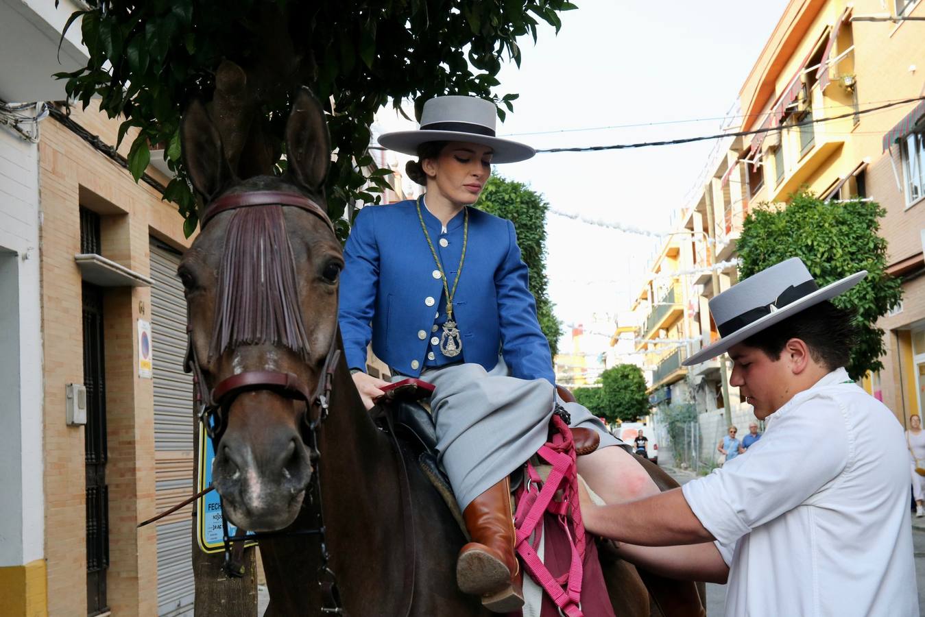 Primeros momentos de la peregrinación de la Hermandad del Rocío del Cerro del Águila