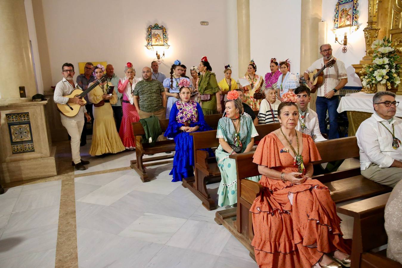 Primeros momentos de la peregrinación de la Hermandad del Rocío del Cerro del Águila