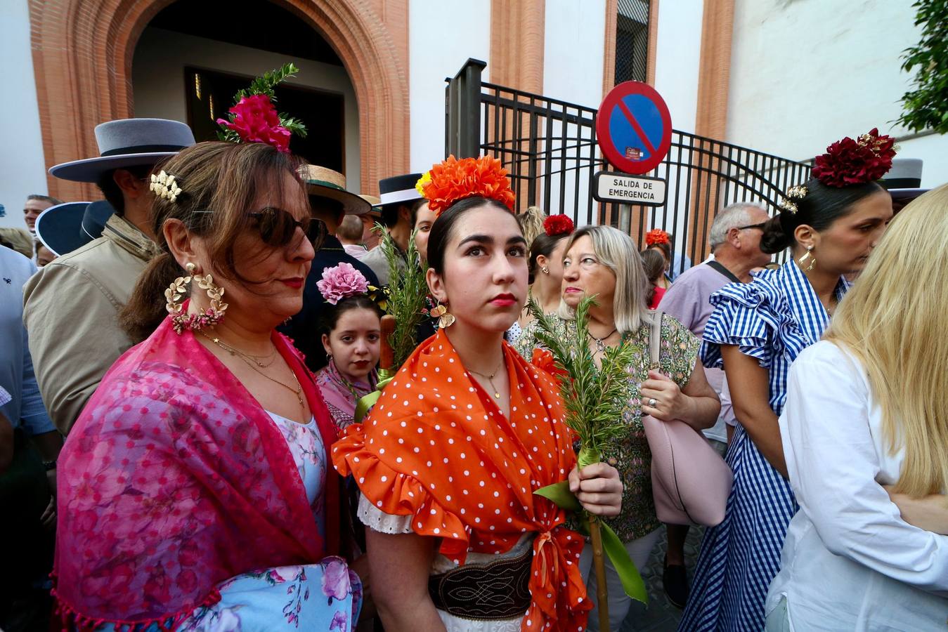 Primeros momentos de la peregrinación de la Hermandad del Rocío del Cerro del Águila