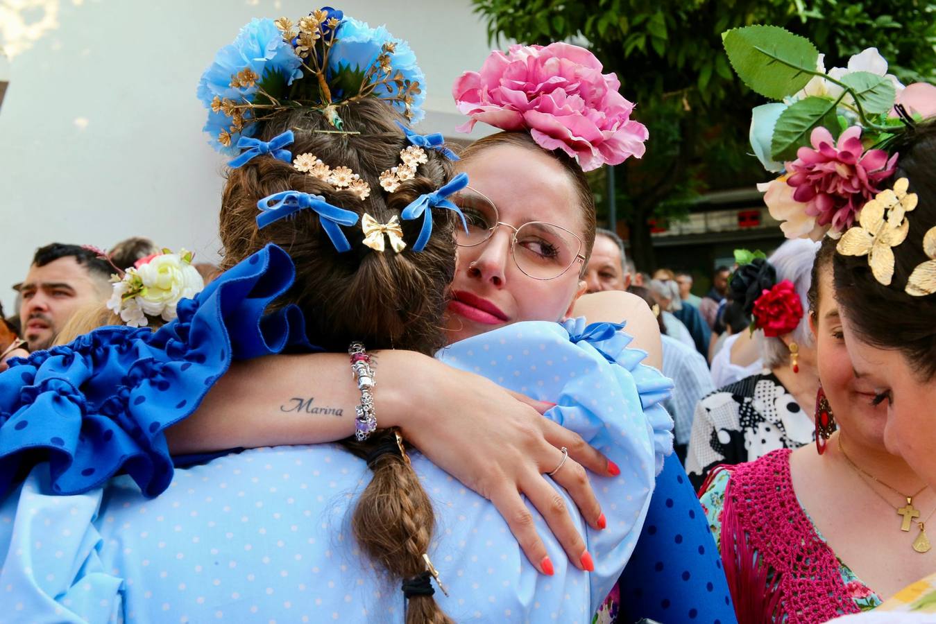 Primeros momentos de la peregrinación de la Hermandad del Rocío del Cerro del Águila
