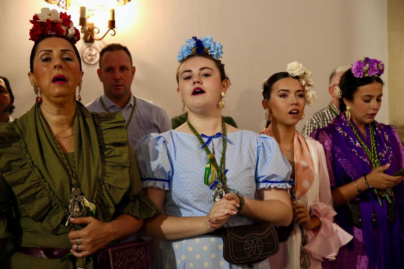 Primeros momentos de la peregrinación de la Hermandad del Rocío del Cerro del Águila