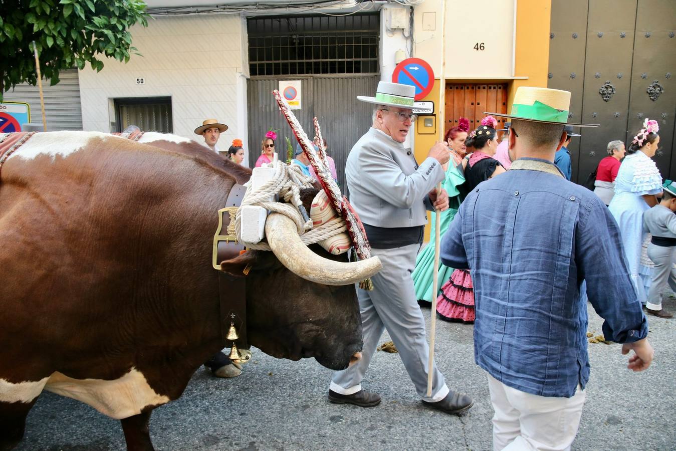 Primeros momentos de la peregrinación de la Hermandad del Rocío del Cerro del Águila