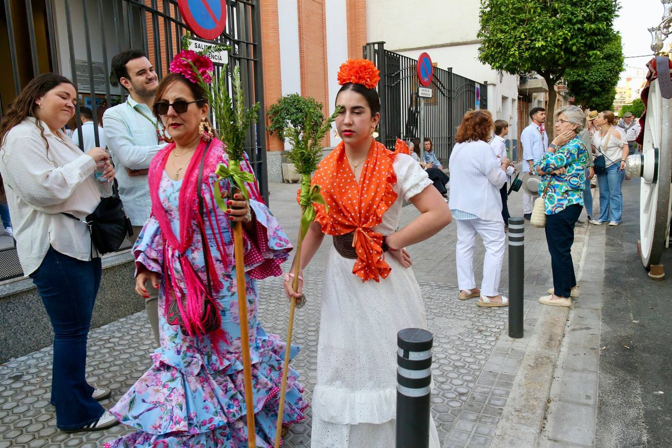 Primeros momentos de la peregrinación de la Hermandad del Rocío del Cerro del Águila