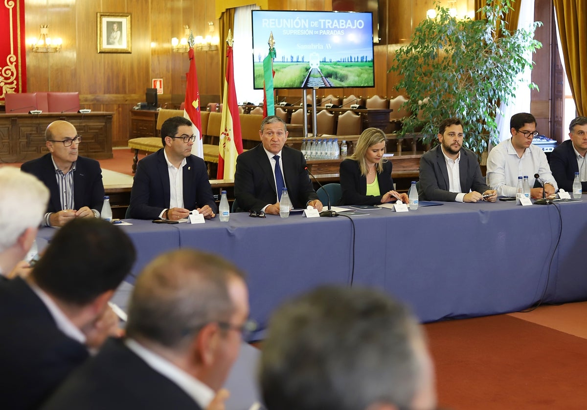 Representantes de instituciones y de entidades públicas y privadas, este miércoles en la Diputación de Zamora