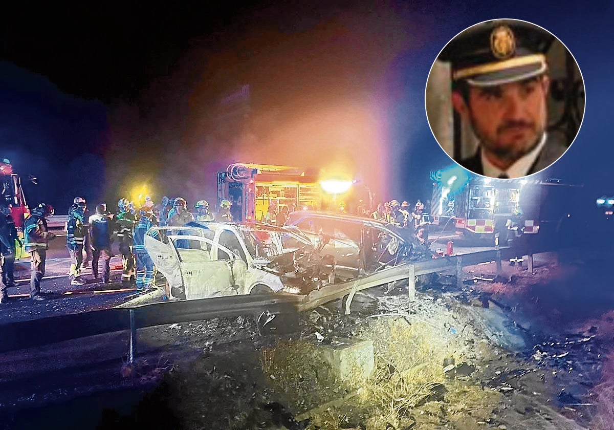 El brutal accidente con la foto del subinspector fallecido en Málaga