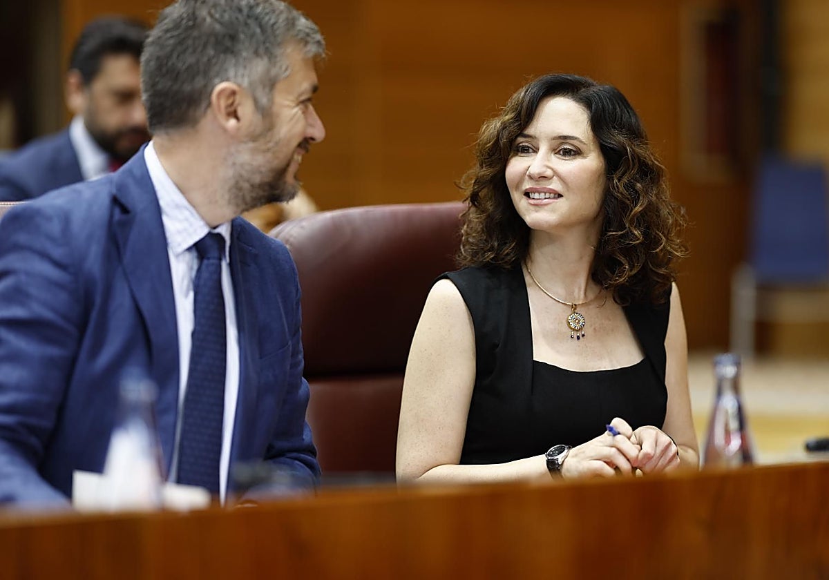 Isabel Díaz Ayuso, en el Pleno de la Asamblea de Madrid