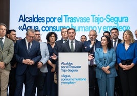 El presidente de la Diputación y del PP de Almería, Javier A. García, durante su intervención