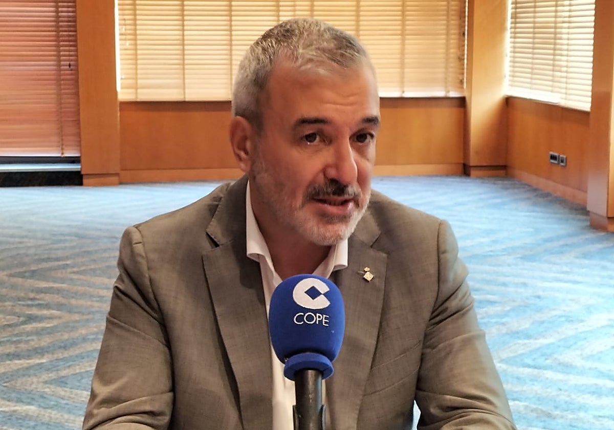 Jaume Collboni, durante la entrevista para Cope Cataluña