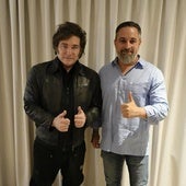 Milei se reúne con Abascal a su llegada a Madrid para participar en el Economic Forum