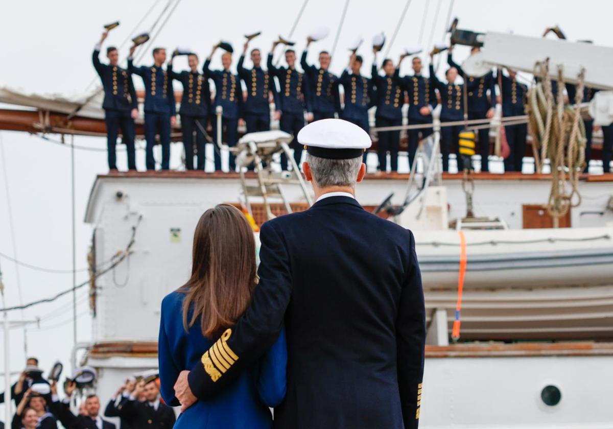 Los Reyes despidieron a la Princesa Leonor el pasado 11 de enero en el Puerto de Cádiz