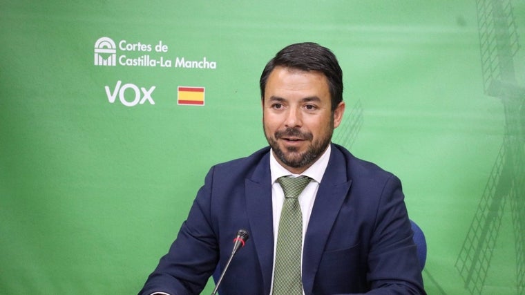 Iván Sánchez., portavoz del grupo parlamentario de Vox en las Cortes regionales