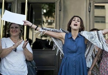 Juana Rivas, a la salida de un juicio en Granada