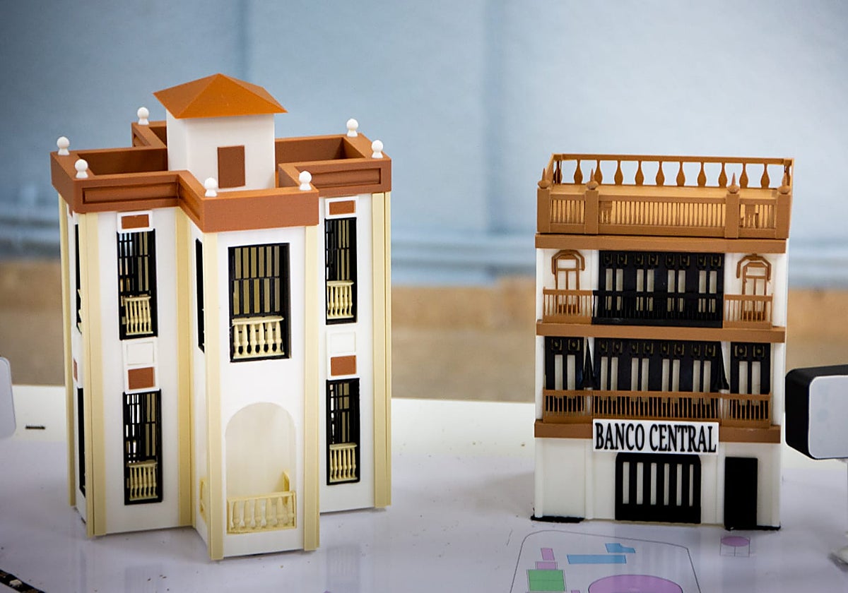 Maqueta hecha con impresión 3D de edificios desaparecidos en Torredonjimeno