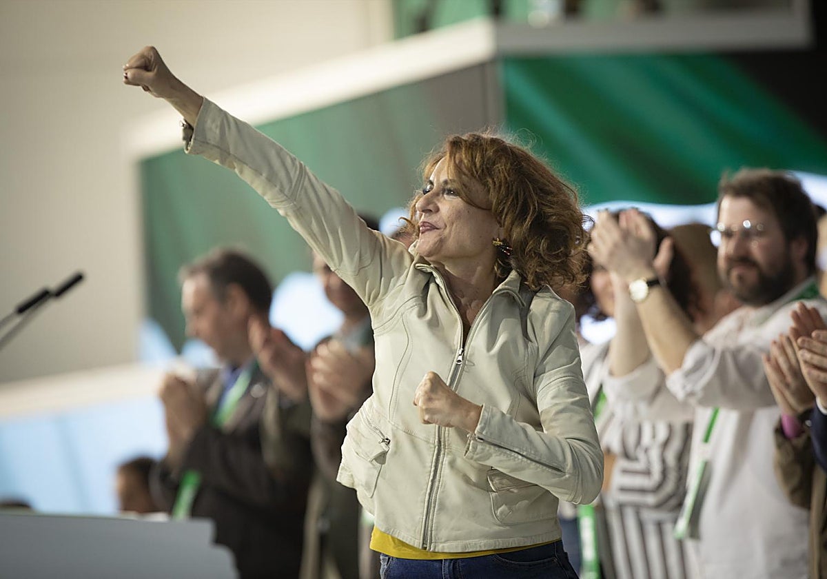 María Jesús Montero, en la clausura del congreso del PSOE andaluz en Armilla (Granada) el 23 de febrero pasado