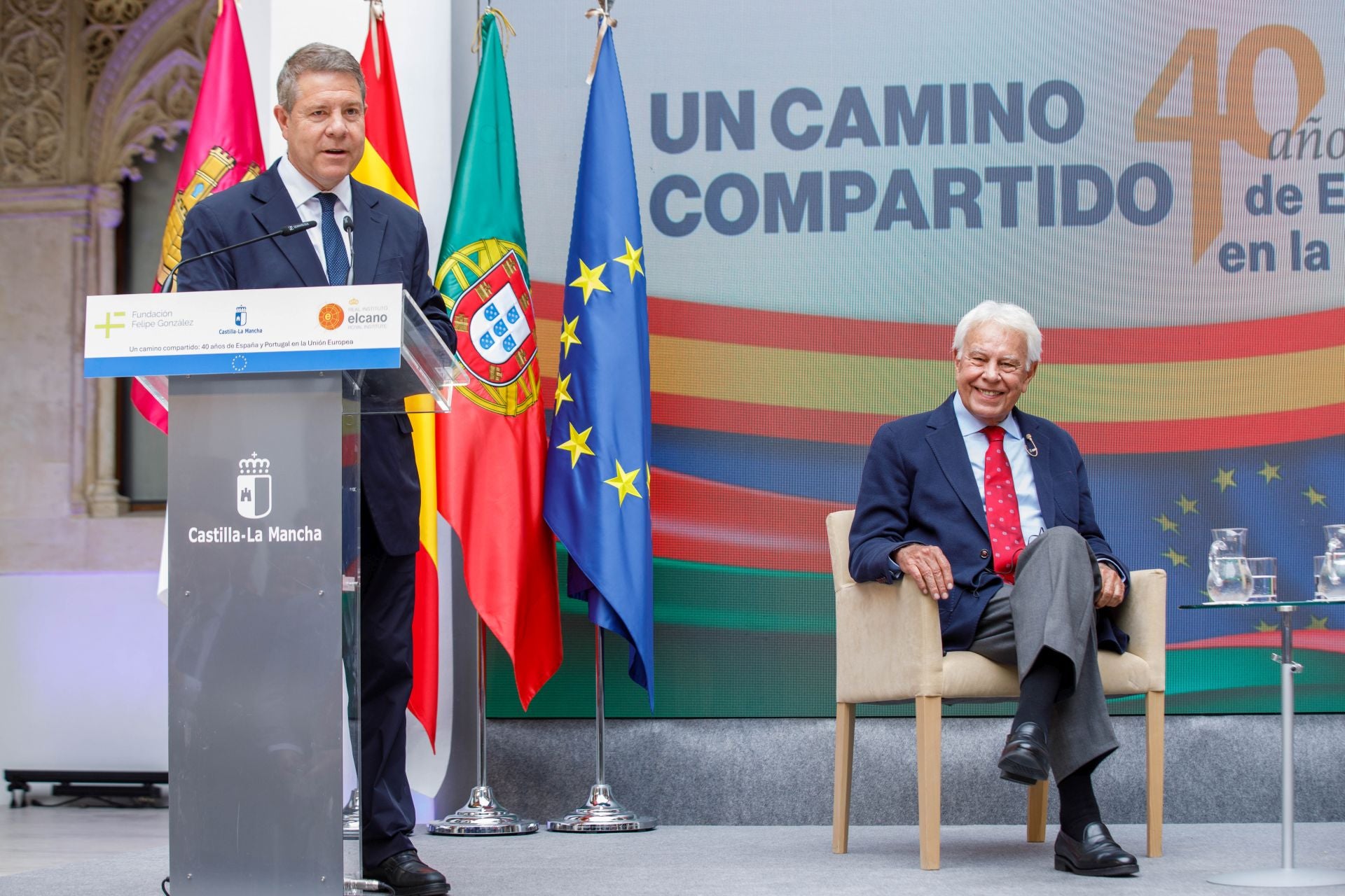 Las imágenes de la &#039;fiesta europea&#039; de España y Portugal en el Palacio de Fuensalida