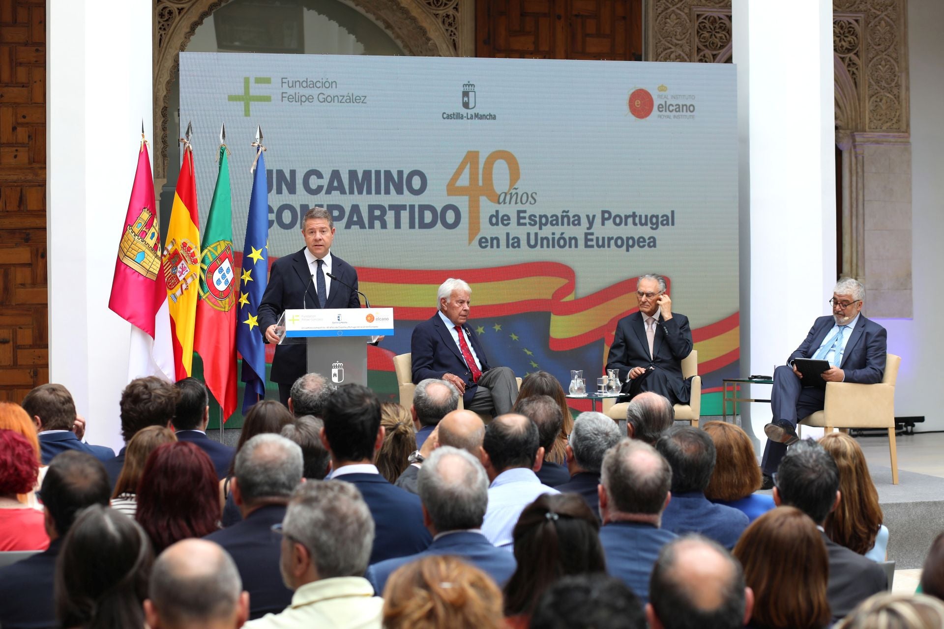 Las imágenes de la &#039;fiesta europea&#039; de España y Portugal en el Palacio de Fuensalida