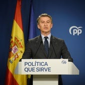El líder del PP, Alberto Núñez Feijóo, en Génova
