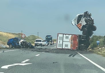 Un muerto en el choque entre un coche y un camión en la N-110 en Segovia