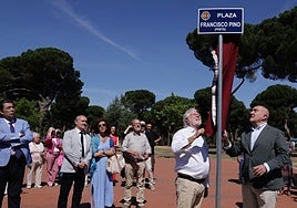 Valladolid rinde homenaje a Francisco Pino con una plaza que lleva su nombre en el Pinar de Antequera