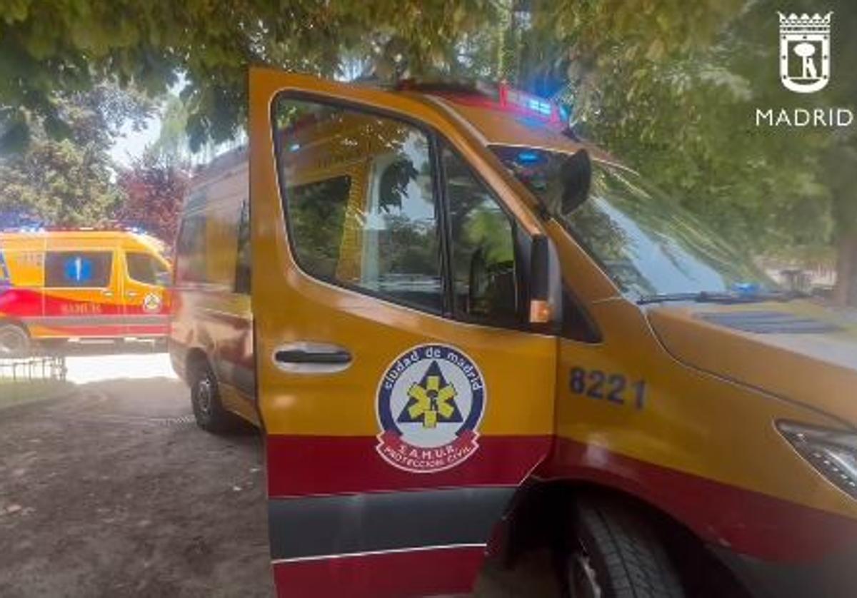 Equipos de emergencias junto al lugar del accidente