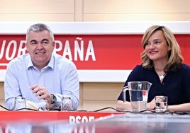Pilar Alegría y Santos Cerdán, en una imagen de archivo