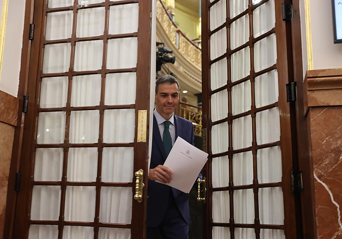 Pedro Sánchez, en el Congreso de los Diputados