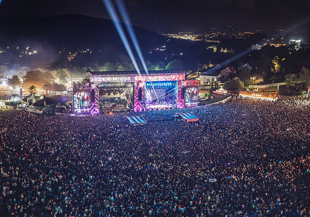 Recinto del festival, el sábado por la noche