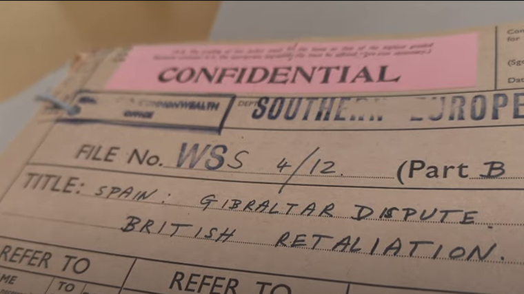 Imagen de los documentos británicos desclasificados
