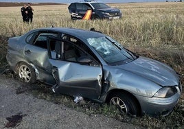 La Policía y el coche de los delincuentes, donde acabó la persecución