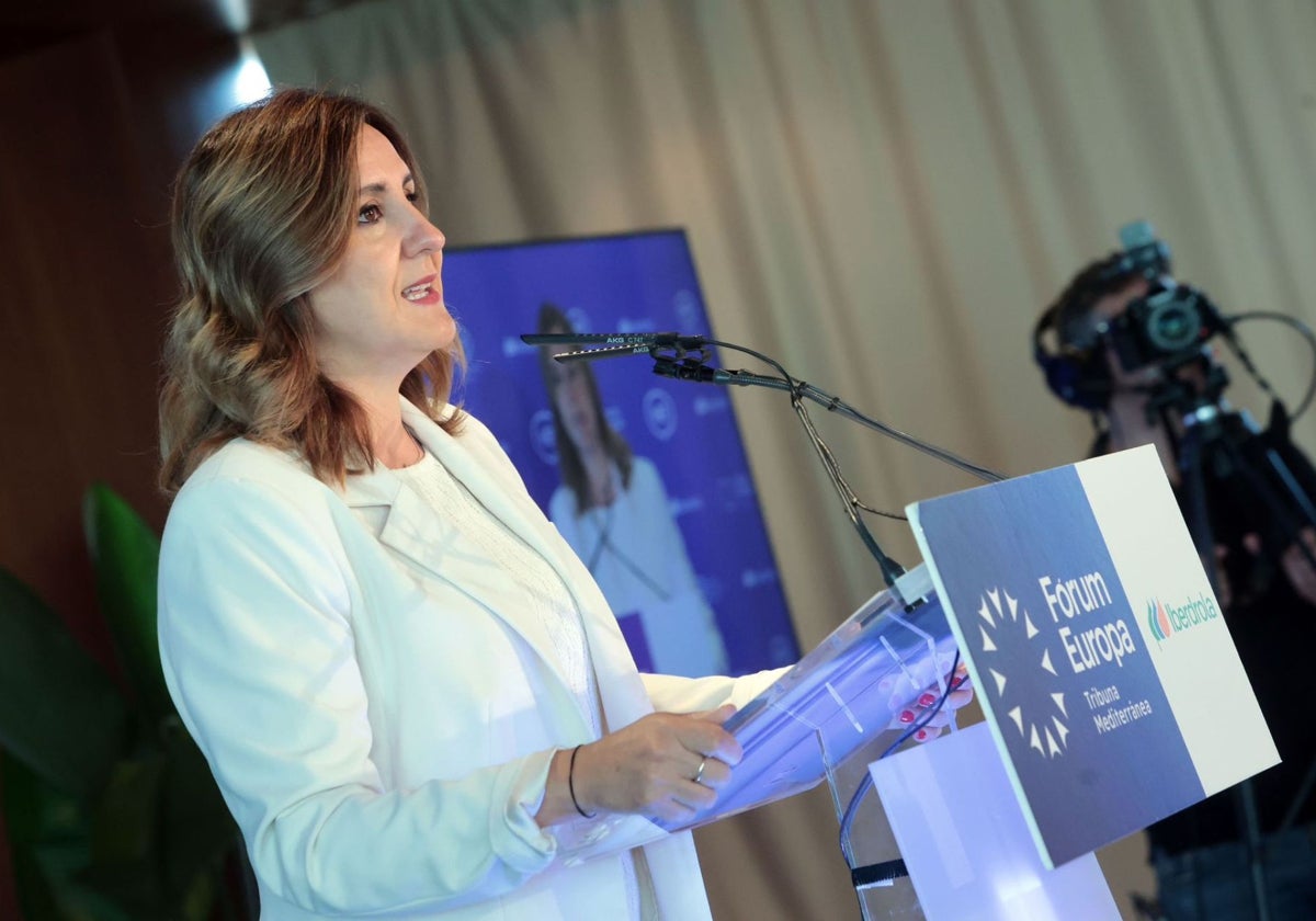 Imagen de la alcaldesa de Valencia, María José Catalá, este martes en el Fórum Europa Tribuna Mediterránea