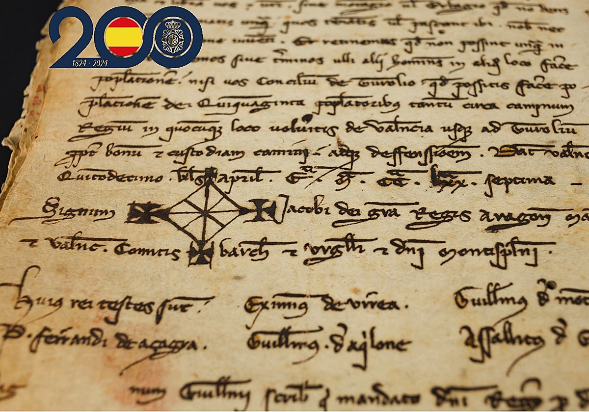 Imagen del códice de gran valor histórico del Rey Jaime recuperado en Elche y devuelto al Gobierno de Aragón