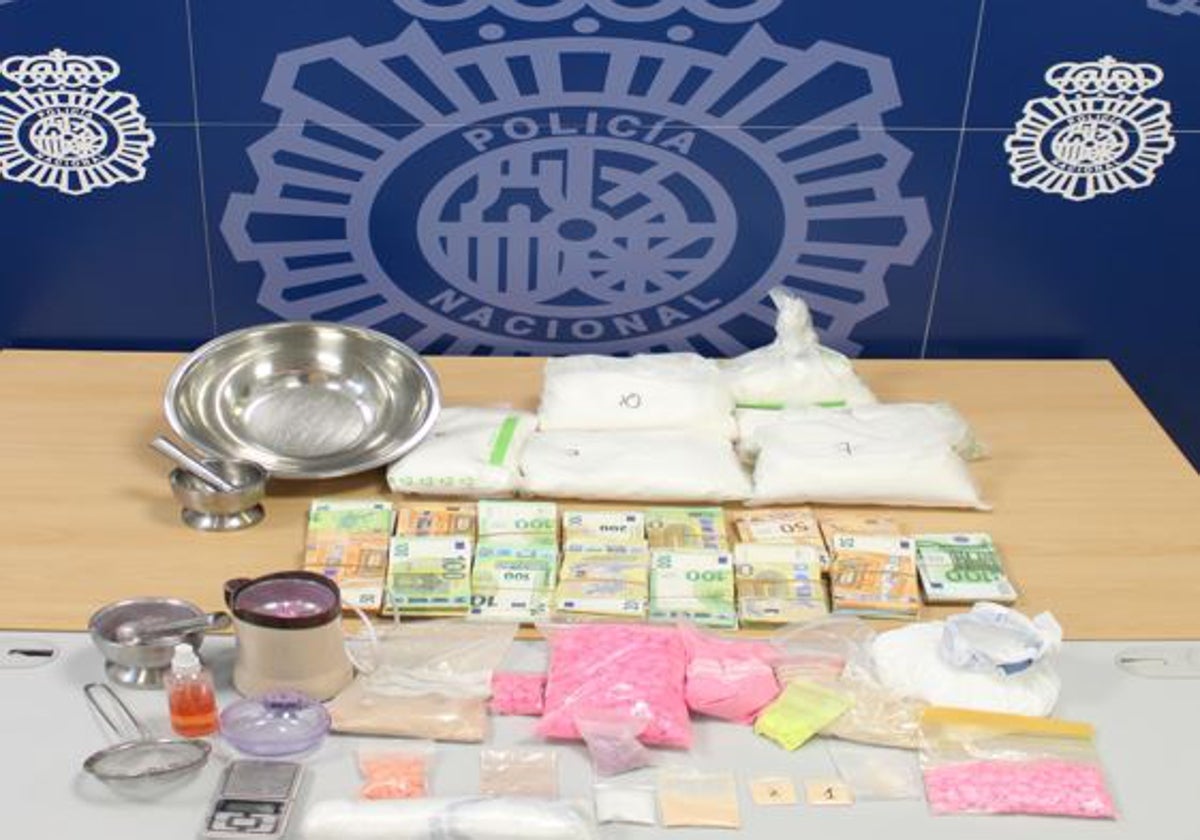 Material incautado por la Policía Nacional en la operación