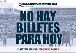 Expectación máxima para la corrida del Corpus de Toledo, que agota las entradas con antelación por primera vez desde 2009