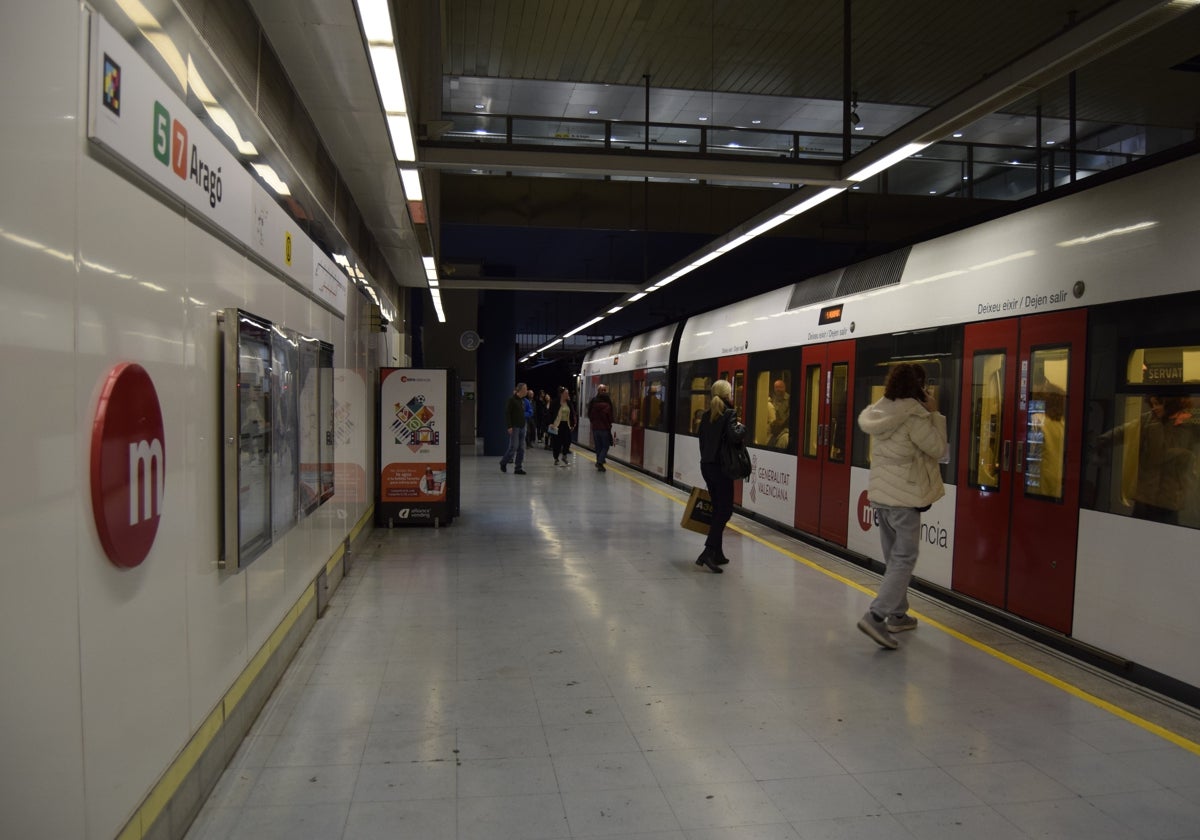 Imagen de archivo de la estación de Aragón, de Metrovalencia