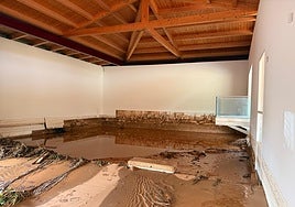 Horas cruciales para el futuro de uno de los yacimientos más importantes de Aragón: limpian de barro, agua y troncos los mosaicos  de La Malena