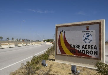 Entrada a la base aérea de Morón de la Frontera (Sevilla)