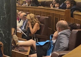 Una pierna sobre el escaño de Ábalos: la lamentable imagen de una diputada de ERC en el Congreso
