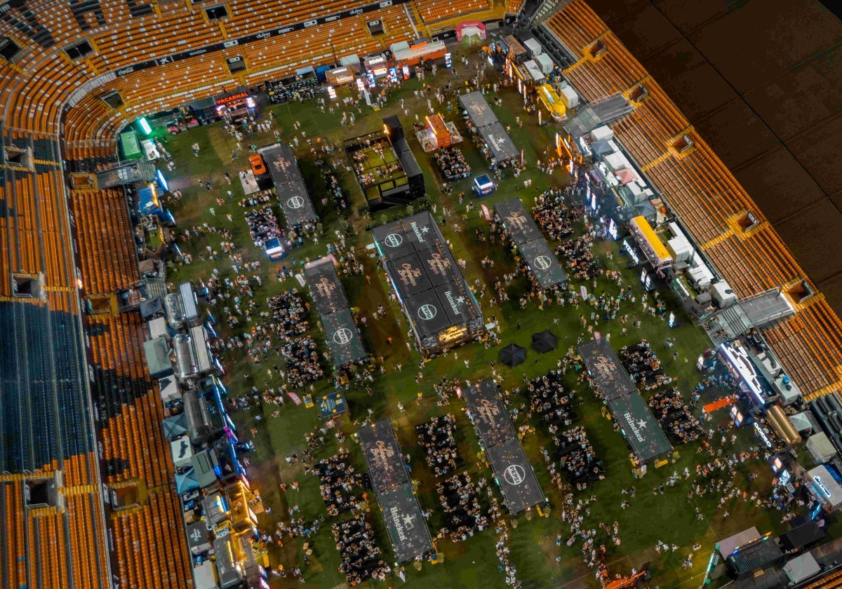 Imagen del estadio de Mestalla durante el The Champions Burger