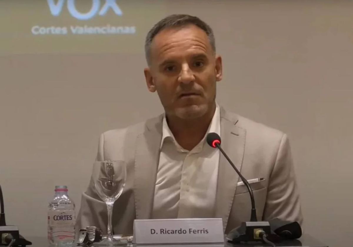 Imagen de archivo de Ricardo Ferris durante el acto celebrado en Valencia en octubre de 2022