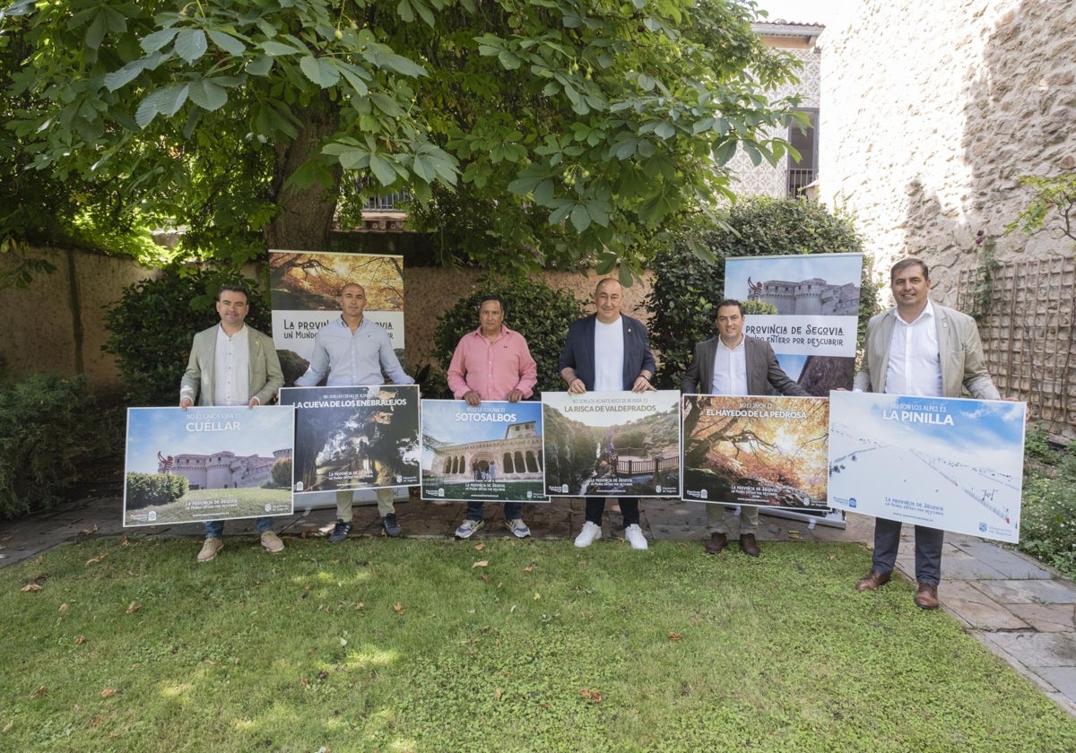 El presidente de la Diputación, Miguel Ángel de Vicente, y el diputado de Turismo, Javier Figueredo presentan la nueva campaña de Turismo de la provincia de Segovia