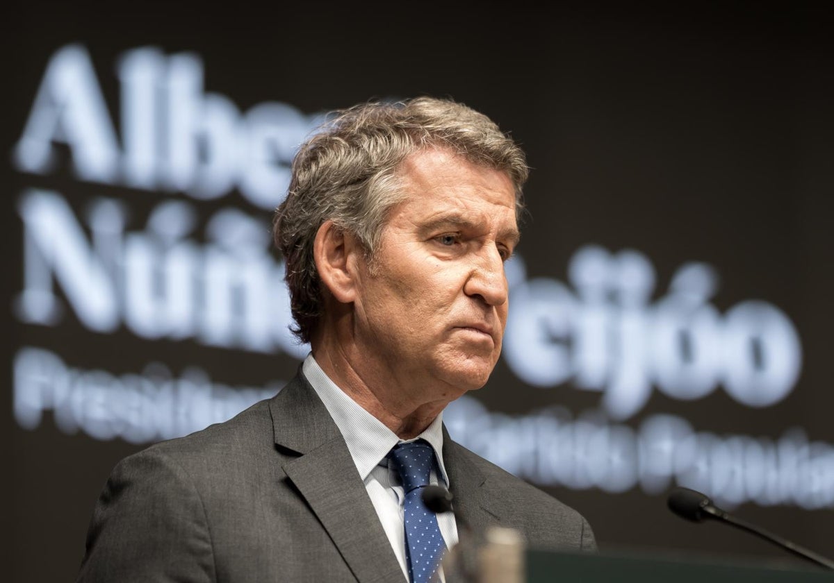 El presidente del Partido Popular, Alberto Núñez Feijóo