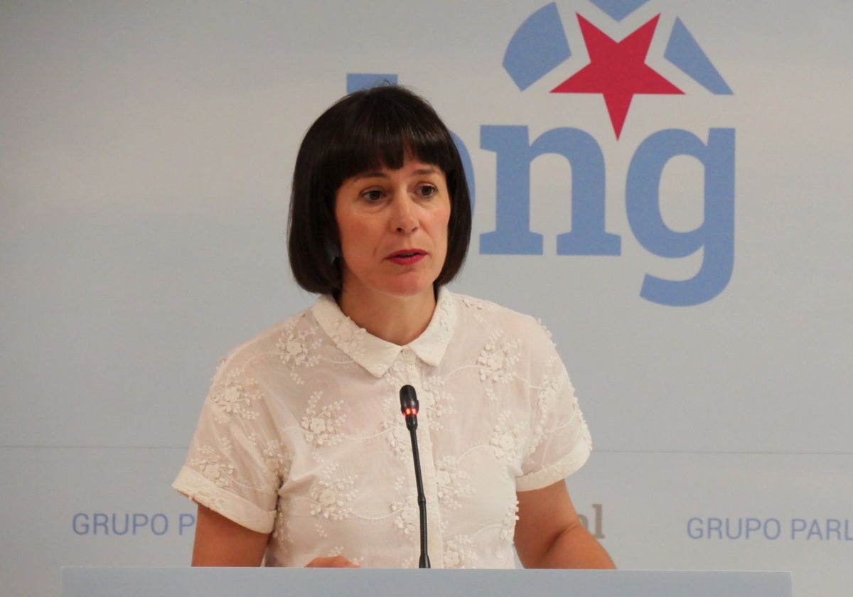 Ana Pontón este lunes en rueda de prensa