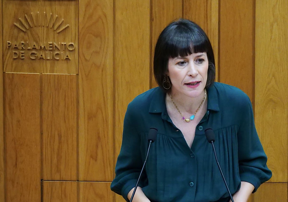 Ana Pontón (BNG), este martes en el Parlamento de Galicia