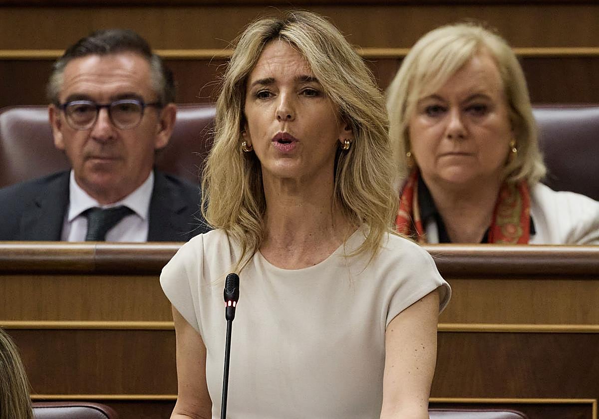 Cayetana Álvarez de Toledo, durante su alocución contra Félix Bolaños en el Congreso