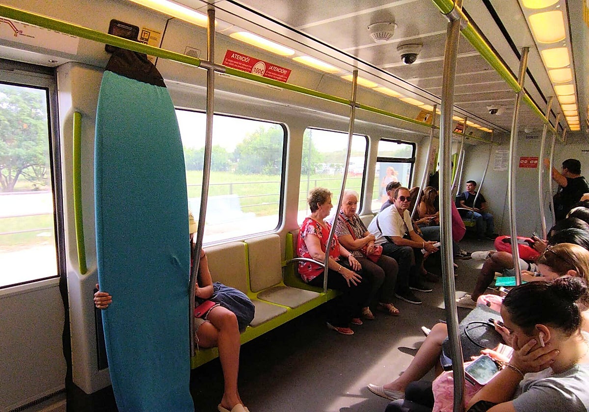 Imagen de archivo de un vagón de Metrovalencia