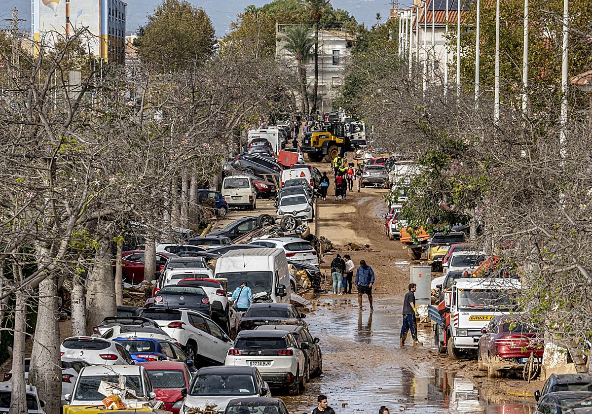 Imagen de la devastación tras la dana del 29 de octubre en Paiporta (Valencia)