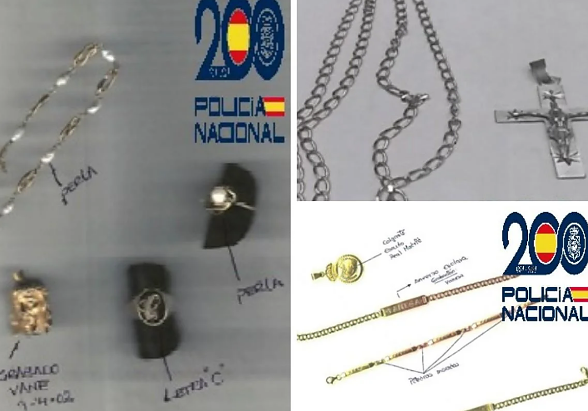 Joyas sustraídas por la policía