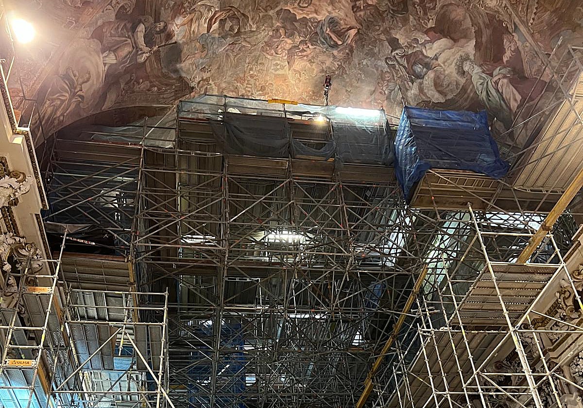 Imagen de la restauración de la Iglesia de los Santos Juanes de Valencia
