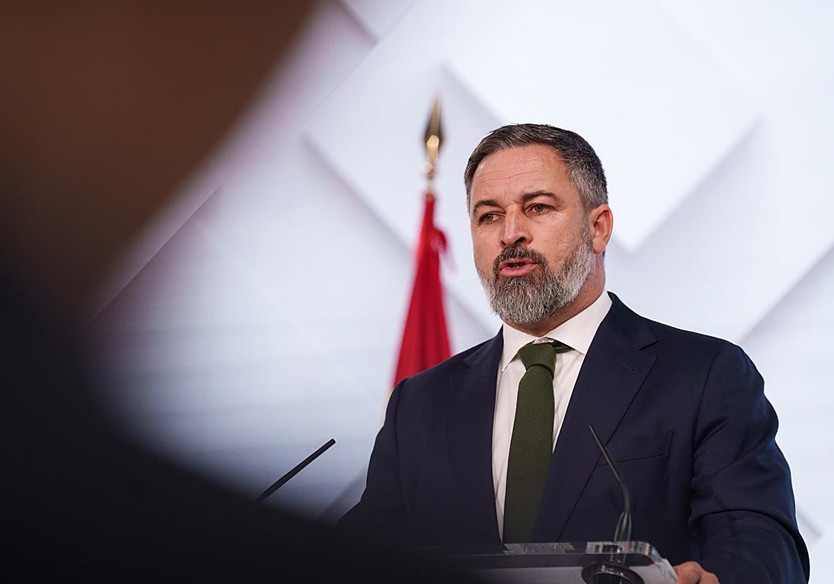 El líder de Vox, Santiago Abascal