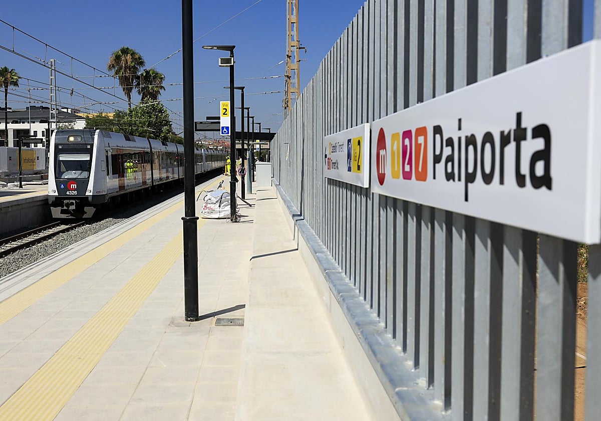 Vista general de la nueva estación de Metrovalencia en Paiporta
